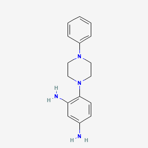 molecular formula C16H20N4 B14048600 4-(4-Phenyl-1-piperazinyl)-1,3-benzenediamine 