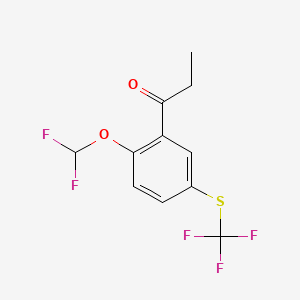 1-(2-(Difluoromethoxy)-5-(trifluoromethylthio)phenyl)propan-1-one