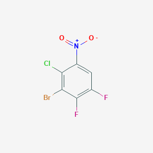 molecular formula C6HBrClF2NO2 B14048737 3-Bromo-2-chloro-4,5-difluoronitrobenzene 