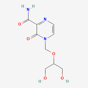 molecular formula C9H13N3O5 B14048740 4-(1,3-Dihydroxypropan-2-yloxymethyl)-3-oxopyrazine-2-carboxamide 