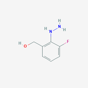 molecular formula C7H9FN2O B14048752 1-(2-Fluoro-6-(hydroxymethyl)phenyl)hydrazine 