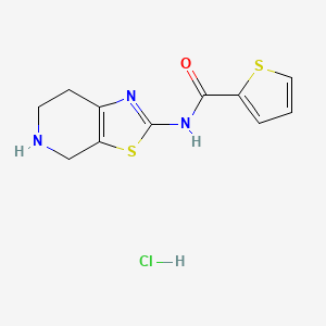molecular formula C11H12ClN3OS2 B1404879 N-(4,5,6,7-四氢[1,3]噻唑并[5,4-c]吡啶-2-基)噻吩-2-甲酰胺盐酸盐 CAS No. 1351654-32-4