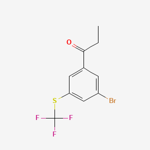 1-(3-Bromo-5-(trifluoromethylthio)phenyl)propan-1-one