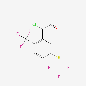 1-Chloro-1-(2-(trifluoromethyl)-5-(trifluoromethylthio)phenyl)propan-2-one