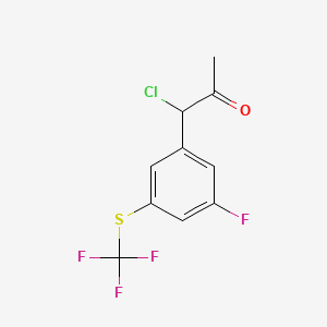 1-Chloro-1-(3-fluoro-5-(trifluoromethylthio)phenyl)propan-2-one