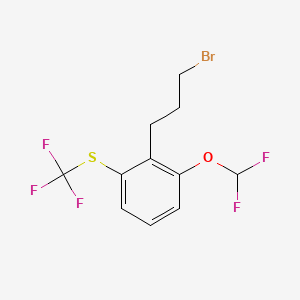 1-(3-Bromopropyl)-2-(difluoromethoxy)-6-(trifluoromethylthio)benzene