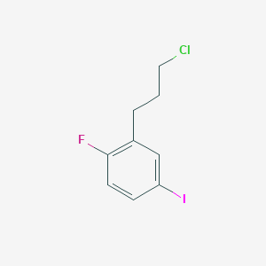 molecular formula C9H9ClFI B14048949 1-(3-Chloropropyl)-2-fluoro-5-iodobenzene 