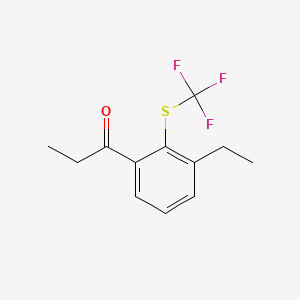 1-(3-Ethyl-2-(trifluoromethylthio)phenyl)propan-1-one