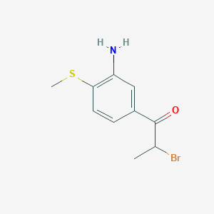 1-(3-Amino-4-(methylthio)phenyl)-2-bromopropan-1-one