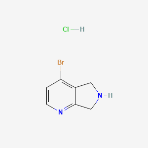 molecular formula C7H8BrClN2 B14049005 4-Bromo-6,7-dihydro-5H-pyrrolo[3,4-b]pyridine hydrochloride 