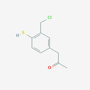 1-(3-(Chloromethyl)-4-mercaptophenyl)propan-2-one