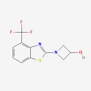 molecular formula C11H9F3N2OS B1404905 1-(4-(三氟甲基)苯并[d]噻唑-2-基)氮杂环丁-3-醇 CAS No. 1421468-62-3