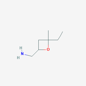 molecular formula C7H15NO B14049059 (4-Ethyl-4-methyloxetan-2-yl)methanamine CAS No. 2007921-21-1