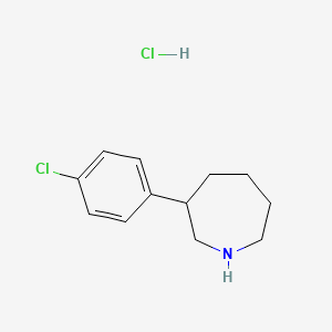 molecular formula C12H17Cl2N B1404906 3-(4-Chlorophenyl)azepane hydrochloride CAS No. 1421509-52-5