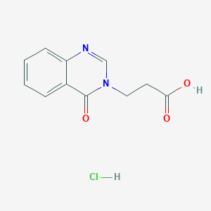 molecular formula C11H11ClN2O3 B1404908 3-(4-oxoquinazolin-3(4H)-yl)propanoic acid hydrochloride CAS No. 1174311-58-0