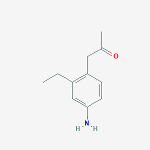 molecular formula C11H15NO B14049098 1-(4-Amino-2-ethylphenyl)propan-2-one 