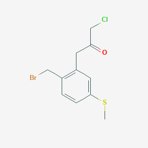 1-(2-(Bromomethyl)-5-(methylthio)phenyl)-3-chloropropan-2-one