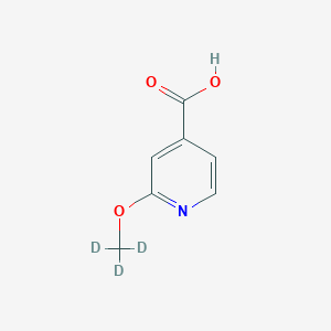 molecular formula C7H7NO3 B14049132 2-(Methoxy-D3)isonicotinic acid 