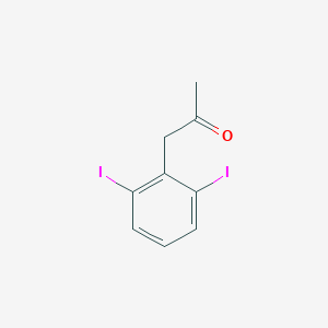 molecular formula C9H8I2O B14049145 1-(2,6-Diiodophenyl)propan-2-one 