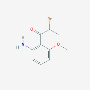 molecular formula C10H12BrNO2 B14049165 1-(2-Amino-6-methoxyphenyl)-2-bromopropan-1-one 