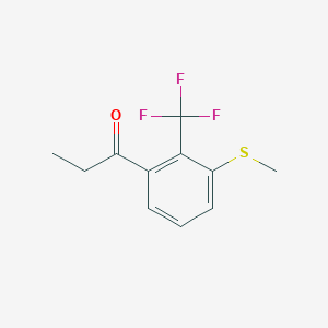 1-(3-(Methylthio)-2-(trifluoromethyl)phenyl)propan-1-one