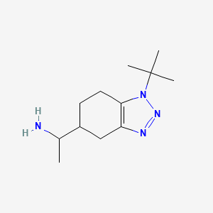 molecular formula C12H22N4 B14049172 1-(1-(tert-Butyl)-4,5,6,7-tetrahydro-1H-benzo[d][1,2,3]triazol-5-yl)ethanamine 