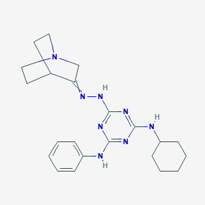 4-N-(1-azabicyclo[2.2.2]octan-3-ylideneamino)-6-N-cyclohexyl-2-N-phenyl-1,3,5-triazine-2,4,6-triamine