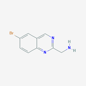 molecular formula C9H8BrN3 B14049203 (6-Bromoquinazolin-2-yl)methanamine 