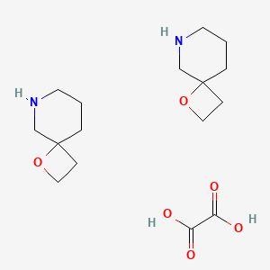 molecular formula C16H28N2O6 B1404926 1-氧杂-6-氮杂螺[3.5]壬烷草酸盐(2:1) CAS No. 1523606-44-1