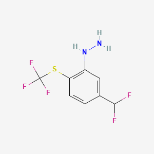 1-(5-(Difluoromethyl)-2-(trifluoromethylthio)phenyl)hydrazine