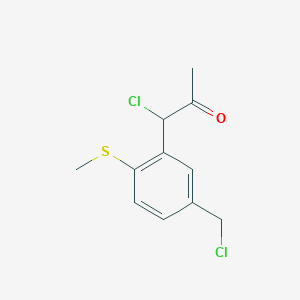 1-Chloro-1-(5-(chloromethyl)-2-(methylthio)phenyl)propan-2-one