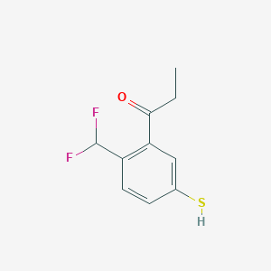 1-(2-(Difluoromethyl)-5-mercaptophenyl)propan-1-one