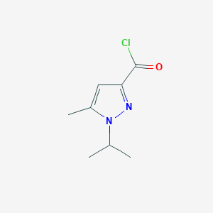 molecular formula C8H11ClN2O B1404937 1-异丙基-5-甲基-1H-吡唑-3-羰基氯 CAS No. 854699-35-7