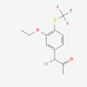 1-Chloro-1-(3-ethoxy-4-(trifluoromethylthio)phenyl)propan-2-one