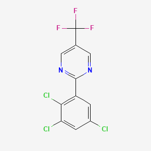 molecular formula C11H4Cl3F3N2 B14049378 2-(2,3,5-Trichlorophenyl)-5-(trifluoromethyl)pyrimidine 