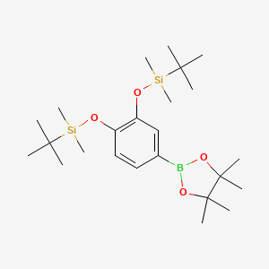 (4-(4,4,5,5-Tetramethyl-1,3,2-dioxaborolan-2-yl)-1,2-phenylene)bis(oxy)bis(tert-butyldimethylsilane)