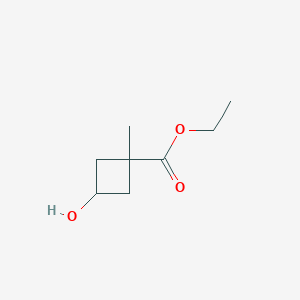 molecular formula C8H14O3 B1404943 乙酸(1s,3r)-3-羟基-1-甲基环丁烷-1-酯 CAS No. 1408074-72-5