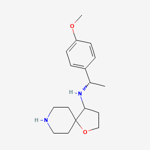 molecular formula C17H26N2O2 B14049488 N-((S)-1-(4-Methoxyphenyl)ethyl)-1-oxa-8-azaspiro[4.5]decan-4-amine 