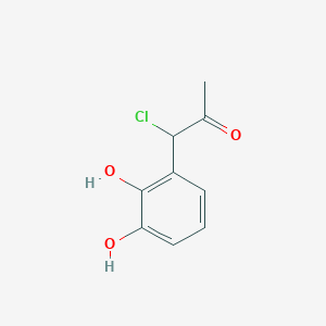 molecular formula C9H9ClO3 B14049497 1-Chloro-1-(2,3-dihydroxyphenyl)propan-2-one 