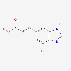 molecular formula C10H7BrN2O2 B14049531 (E)-3-(7-Bromo-1H-benzo[d]imidazol-5-yl)acrylic acid 