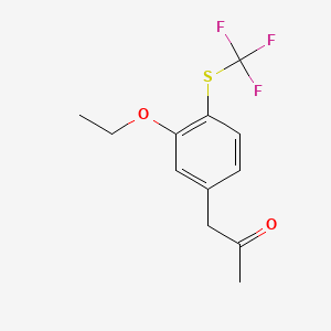 1-(3-Ethoxy-4-(trifluoromethylthio)phenyl)propan-2-one