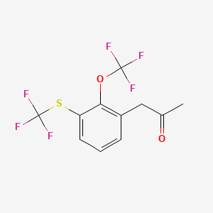 1-(2-(Trifluoromethoxy)-3-(trifluoromethylthio)phenyl)propan-2-one