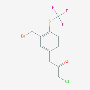 1-(3-(Bromomethyl)-4-(trifluoromethylthio)phenyl)-3-chloropropan-2-one