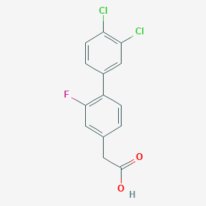 molecular formula C14H9Cl2FO2 B14049592 (3',4'-Dichloro-2-fluoro-biphenyl-4-yl)-acetic acid 