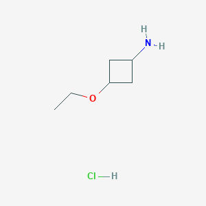 molecular formula C6H14ClNO B1404960 3-Ethoxycyclobutan-1-amine hydrochloride CAS No. 1408076-27-6