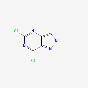 molecular formula C6H4Cl2N4 B1404962 5,7-二氯-2-甲基-2H-吡唑并[4,3-d]嘧啶 CAS No. 1357087-30-9