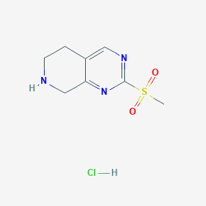 molecular formula C8H12ClN3O2S B14049631 2-Methanesulfonyl-5,6,7,8-tetrahydropyrido[3,4-d]pyrimidine HCl 