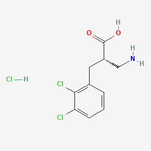 molecular formula C10H12Cl3NO2 B14049635 (s)-3-Amino-2-(2,3-dichlorobenzyl)propanoic acid hcl 