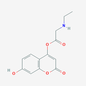 molecular formula C13H13NO5 B14049647 7-Hydroxy-2-oxo-2h-chromen-4-yl ethylglycinate 