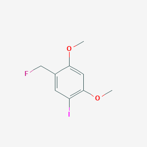 molecular formula C9H10FIO2 B14049648 1,5-Dimethoxy-2-iodo-4-(fluoromethyl)benzene 